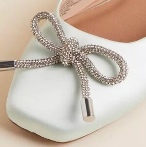 NWT | Torrid Square Toe Mule with Rhinestone Bow | Size 9WW